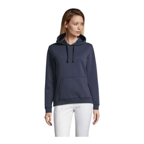 Werbeartikel SPENCER Damen Sweater 280g – navy blau – XL – mit Logo bedruckt