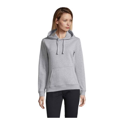 Werbeartikel SPENCER Damen Sweater 280g – marl grey – L – mit Logo bedruckt
