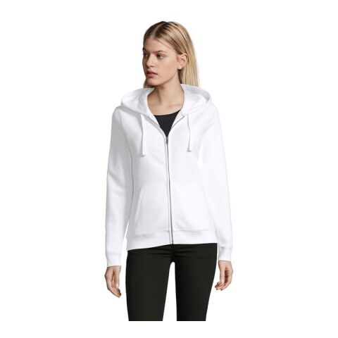 Werbeartikel SPIKE HOOD DAMEN 280gr – weiß – XL – mit Logo bedruckt