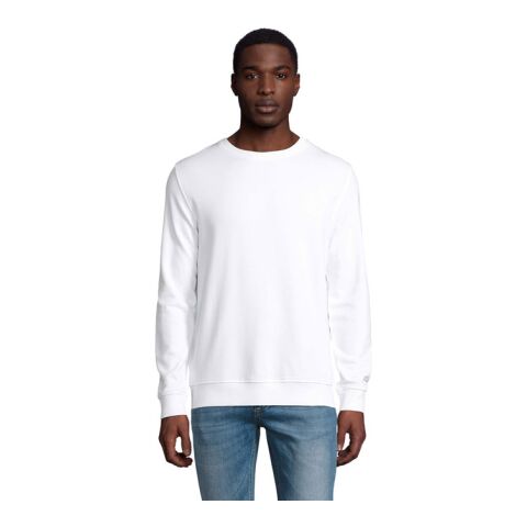 Werbeartikel COMET SWEATER 280g – weiß – XS – mit Logo bedruckt