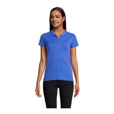 PLANET WOMEN Polo 170g königsblau | S | 1-farbiger Siebdruck | Rückseite | 200 mm x 270 mm | Nicht verfügbar