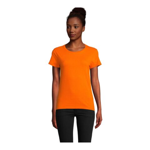 Werbeartikel PIONEER Damen T-Shirt 175g – orange – XL – mit Logo bedruckt