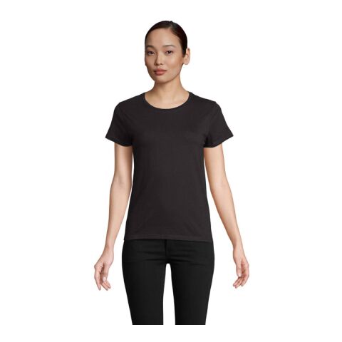 Werbeartikel CRUSADER Damen T-Shirt 150g – tiefschwarz – S – mit Logo bedruckt