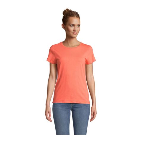Werbeartikel CRUSADER Damen T-Shirt 150g – pop orange – XL – mit Logo bedruckt