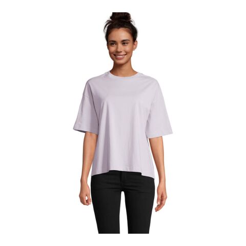 Werbeartikel BOXY WOMEN T-SHIRT OVERSIZE | lila | mit Logo bedrucken