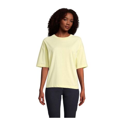 Werbeartikel BOXY WOMEN T-SHIRT OVERSIZE | hellgelb | mit Logo bedrucken