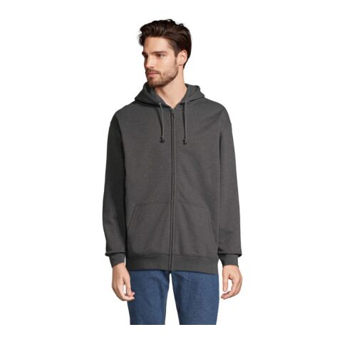 Werbeartikel CARTER Full Zip Hoodie – koks melange – XS – mit Logo bedruckt