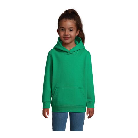 Werbeartikel CONDOR KIDS Hoodie – kelly grün – L – mit Logo bedruckt