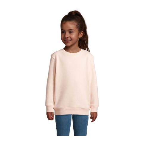 Werbeartikel COLUMBIA KIDS Sweater – creme rosa – 4XL – mit Logo bedruckt