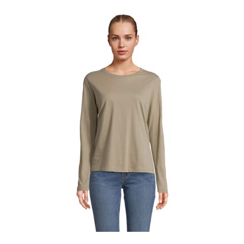 Werbeartikel MONARCH DAMEN T-SHIRTS – khaki – XL – mit Logo bedruckt