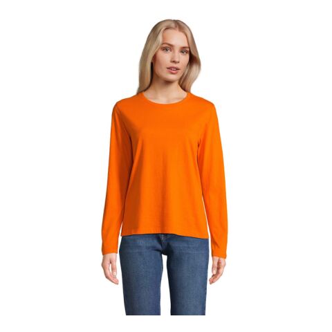 Werbeartikel MONARCH DAMEN T-SHIRTS – orange – XS – mit Logo bedruckt