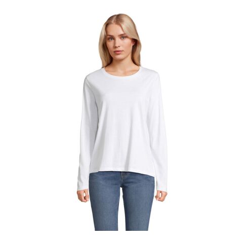 Werbeartikel MONARCH DAMEN T-SHIRTS – weiß – XXL – mit Logo bedruckt