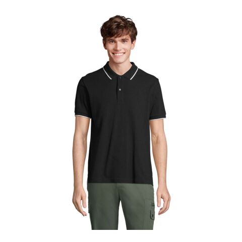 PALERMO POLO SHIRT schwarz / weiß | L | ohne Werbeanbringung | Nicht verfügbar | Nicht verfügbar | Nicht verfügbar