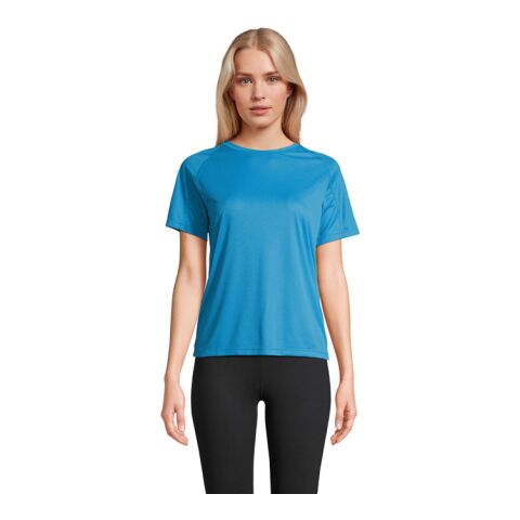 Werbeartikel VORTEX Damen RAGLAN T-SHIRT – aqua – XL – mit Logo bedruckt
