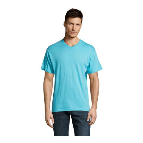 Werbeartikel VICTORY HERRENT-SHIRT 150g – atoll blau – XL – mit Logo bedruckt