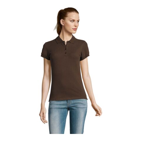 Werbeartikel PASSION DAMEN POLO 170g – schokolade – XL – mit Logo bedruckt