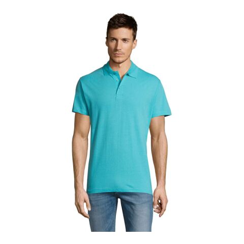 Werbeartikel SUMMER II MEN Polo 170g – atoll blau – XS – mit Logo bedruckt