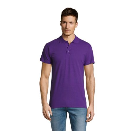 Werbeartikel SUMMER II MEN Polo 170g – dunkellila – L – mit Logo bedruckt