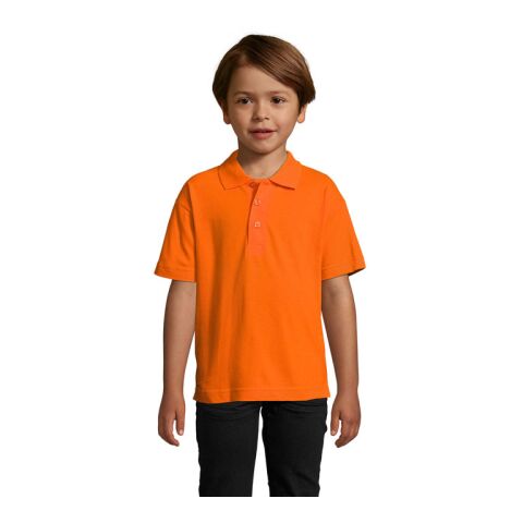 Werbeartikel SUMMER II KIDS Polo 170g – orange – 4XL – mit Logo bedruckt