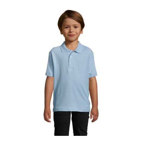 Werbeartikel SUMMER II KIDS Polo 170g – himmelblau textil – XL – mit Logo bedruckt