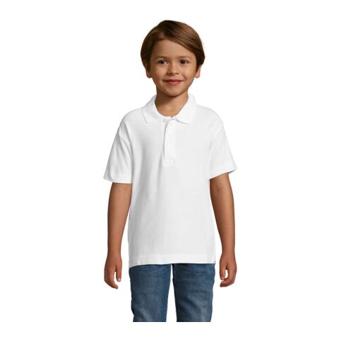 SUMMER II KIDS Polo 170g weiß | XL | 1-farbiger Siebdruck | Vorderseite Brust | 70 mm x 70 mm | Nicht verfügbar