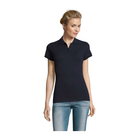Werbeartikel PERFECT DAMEN POLO 180g – französisch blau – M – mit Logo bedruckt