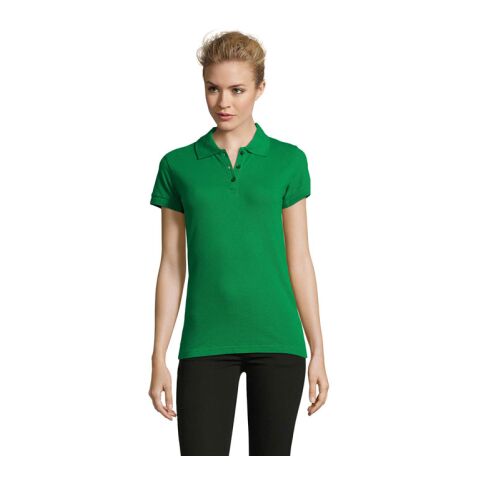 Werbeartikel PERFECT DAMEN POLO 180g – kelly grün – L – mit Logo bedruckt