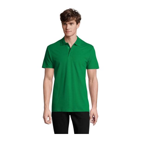 Werbeartikel SPRING II MEN Polo 210g – kelly grün – M – mit Logo bedruckt