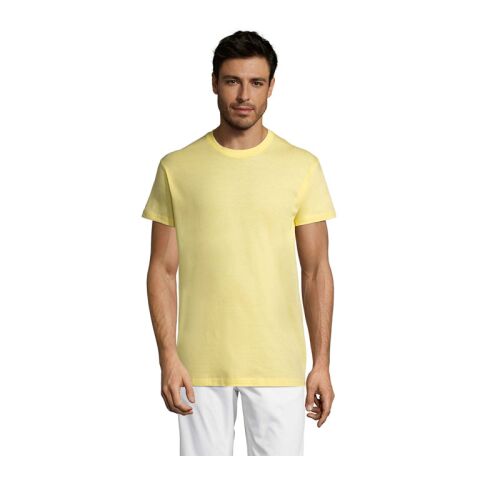 Werbeartikel REGENT Uni T-Shirt 150g | hellgelb | mit Logo bedrucken