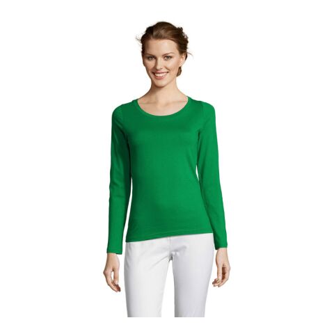 Werbeartikel MAJESTIC DAMEN T-SHIRT 150g – kelly grün – XL – mit Logo bedruckt