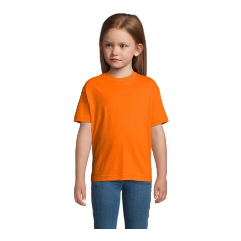 Werbeartikel IMPERIAL KINDER T-SHIRT 190g – orange – M – mit Logo bedruckt
