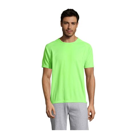 Werbeartikel SPORTY MEN T-Shirt – neongrün – XXS – mit Logo bedruckt