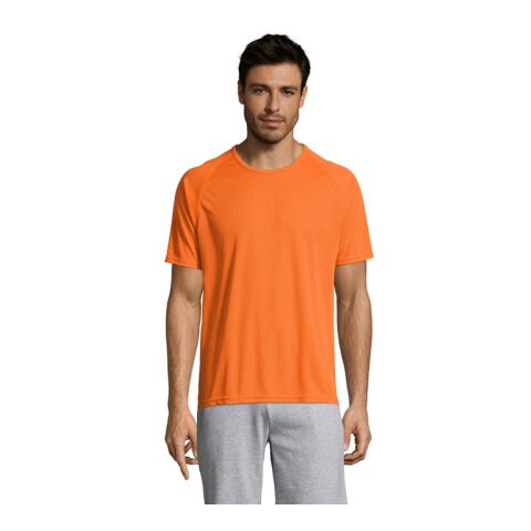 SPORTY MEN T-Shirt orange | XS | 1-farbiger Siebdruck | Rückseite | 250 mm x 300 mm | Nicht verfügbar