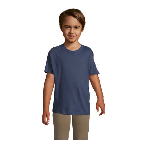 Werbeartikel REGENT KINDER T-SHIRT 150g – denim – M – mit Logo bedruckt