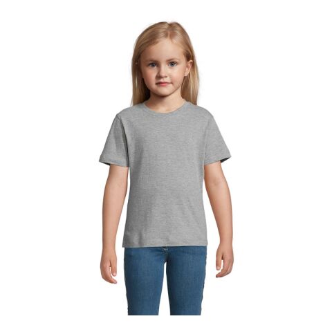 Werbeartikel REGENT KINDER T-SHIRT 150g | grau melange | mit Logo bedrucken