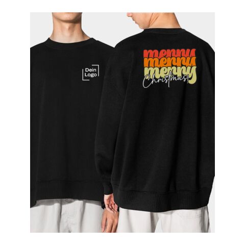 *Christmas* Sweatshirt Schwarz | Merry Christmas | XS | 4C DTF Transfer