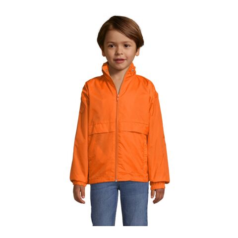 Teamkleidung Windbreaker SOL'S SURF – orange – mit Logo bedruckt winddicht wasserabweisend Nylon Gr. 3XL