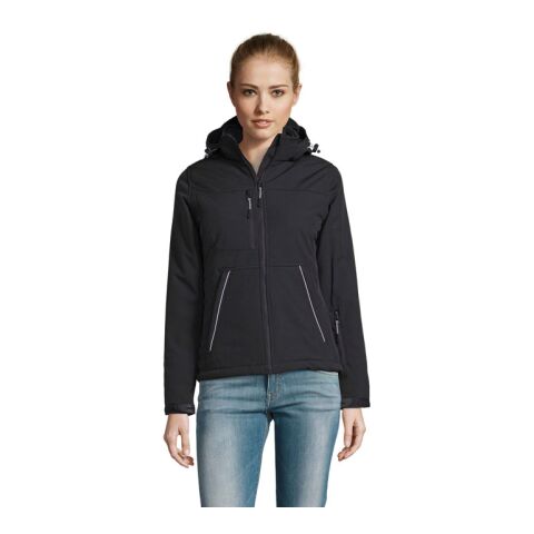 Rock Damen-Softshellparka schwarz | S