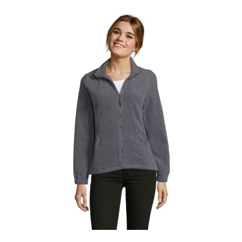Corporate Fashion Fleecejacke SOL'S North – grau melange – mit hochwertigem Stick Gr. XXL