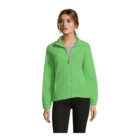 Arbeitskleidung Damen Fleecejacke SOL'S North – limette – mit hochwertigem Stick Gr. M