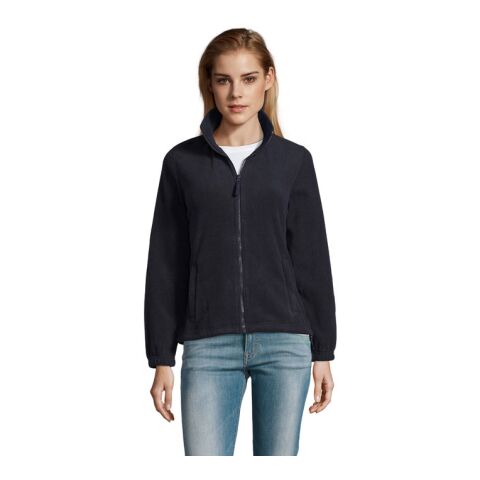 Werbeartikel NORTH DAMEN FL JACKE 300g – navy – S – mit Logo bedruckt