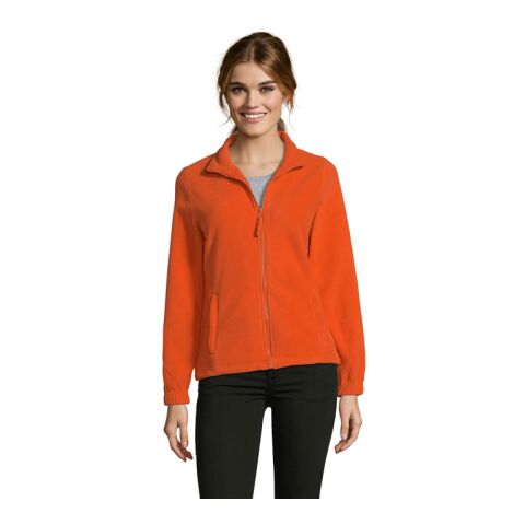 Werbeartikel NORTH DAMEN FL JACKE 300g – orange – L – mit Logo bedruckt