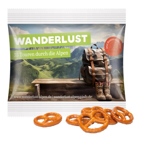 Fußball-Design Snack Miditüte weiß | ohne Werbeanbringung | Mini Brezel | Folie