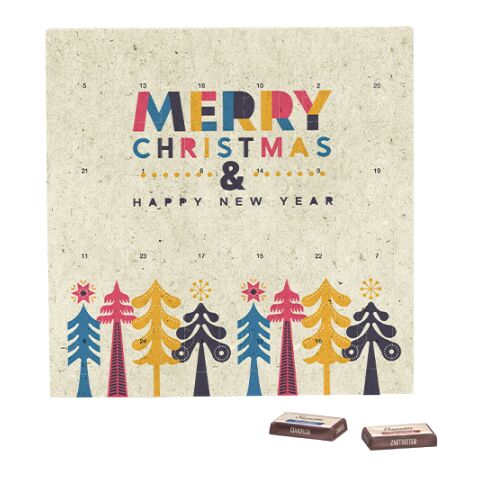 Täfelchen Adventskalender, Graspapier ohne Werbeanbringung | 24 Sarotti Schokotäfelchen