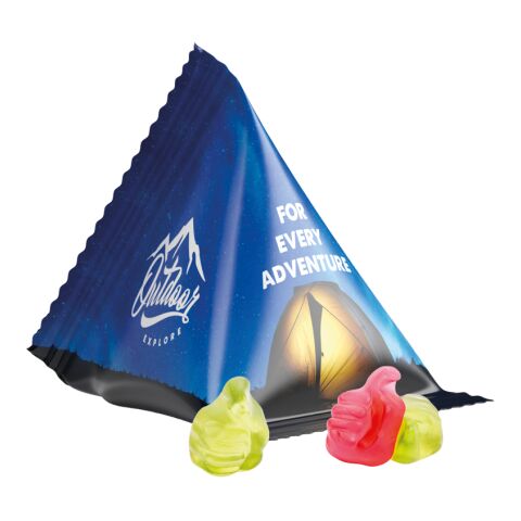 Tetraeder 15 g Trolli Fruchtgummi Standardformen weiß | 4c Euroskala - Folie | Daumen | Folie, weiß