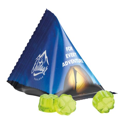 Tetraeder 15 g Trolli Fruchtgummi Standardformen weiß | Kleeblattgrün