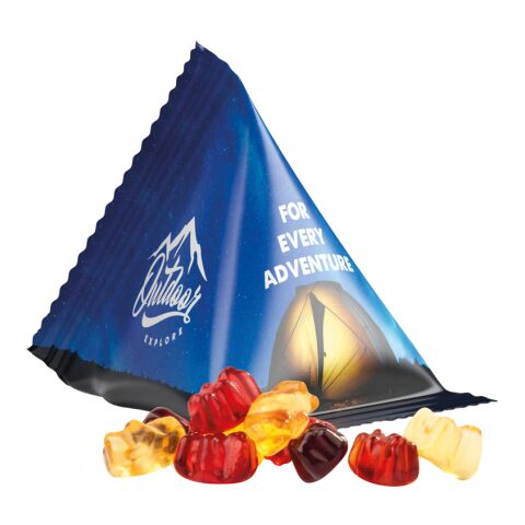 Tetraeder 15 g Trolli 30% Fruchtsaft Bärchen weiß | 4c Euroskala - Folie | Folie, weiß