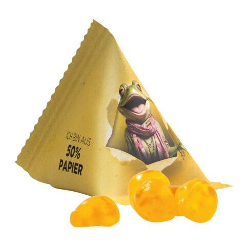 Tetraeder 15 g Trolli Vitamin-Fruchtgummi weiß | ohne Werbeanbringung | Folie 50% Papier