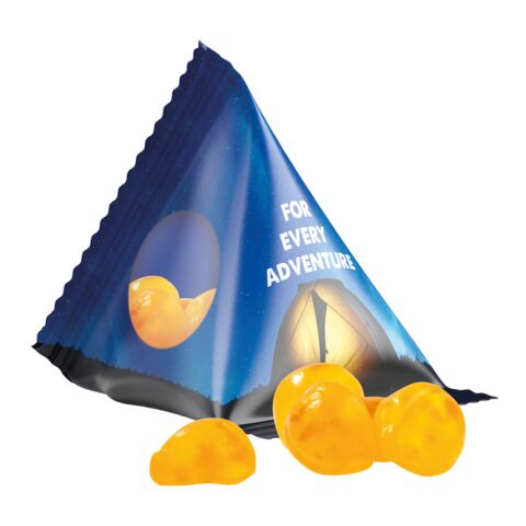 Werbeartikel Tetraeder 15 g Trolli Vitamin-Fruchtgummi – transparent – mit Logo bedruckt