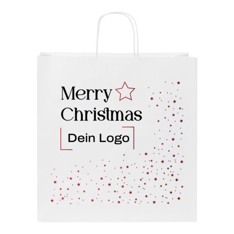 *Christmas* Kraftpapiertasche gedrehte Griffe